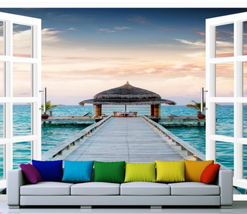 Sea Wooden Bridge 6 Wallpaper AJ Wallpaper 