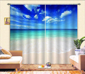 3D Sunny Sea Scenery 776 Curtains Drapes Wallpaper AJ Wallpaper 