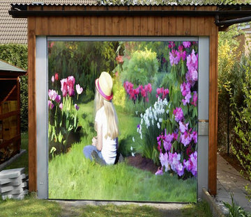 3D Grassland Pretty Girl 310 Garage Door Mural Wallpaper AJ Wallpaper 