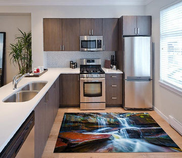 3D Rock Formation Creek 101 Kitchen Mat Floor Mural Wallpaper AJ Wallpaper 