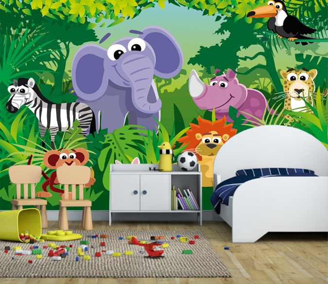 3D Forest Cute Animals Wallpaper AJ Wallpaper 