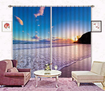 3D Sunset Beach 394 Curtains Drapes Wallpaper AJ Wallpaper 