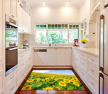 3D Sunflowers Field 670 Kitchen Mat Floor Mural Wallpaper AJ Wallpaper 