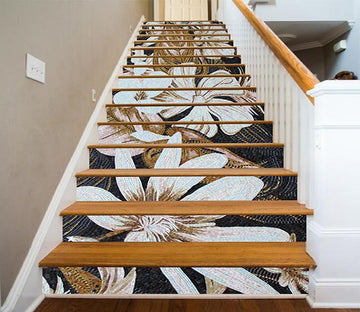 3D Flowers Pattern 1520 Stair Risers Wallpaper AJ Wallpaper 