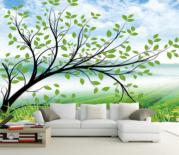 Tea Garden Tree Wallpaper AJ Wallpaper 