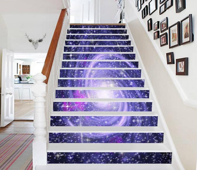 3D Shining Stars Spiral Nebula 594 Stair Risers Wallpaper AJ Wallpaper 