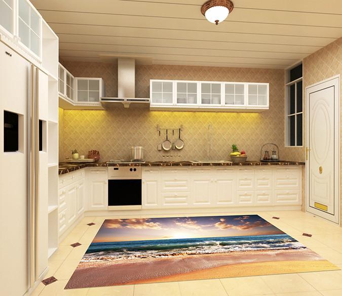 3D Sea Sunset 536 Kitchen Mat Floor Mural Wallpaper AJ Wallpaper 