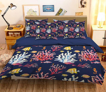 3D Corals And Fishes Pattern 322 Bed Pillowcases Quilt Wallpaper AJ Wallpaper 