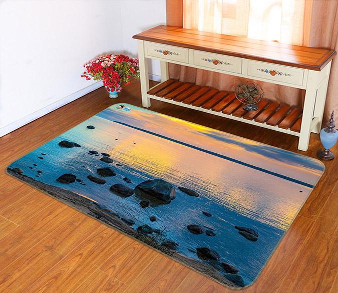 3D Vast Lake Sunset 225 Non Slip Rug Mat Mat AJ Creativity Home 