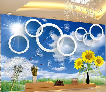 Dandelions And Sunflowers Wallpaper AJ Wallpaper 