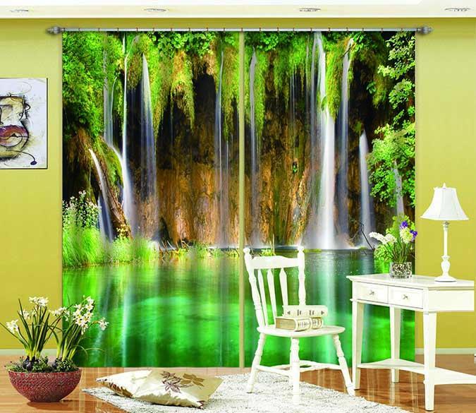 3D Lake Flowing Streams 766 Curtains Drapes Wallpaper AJ Wallpaper 