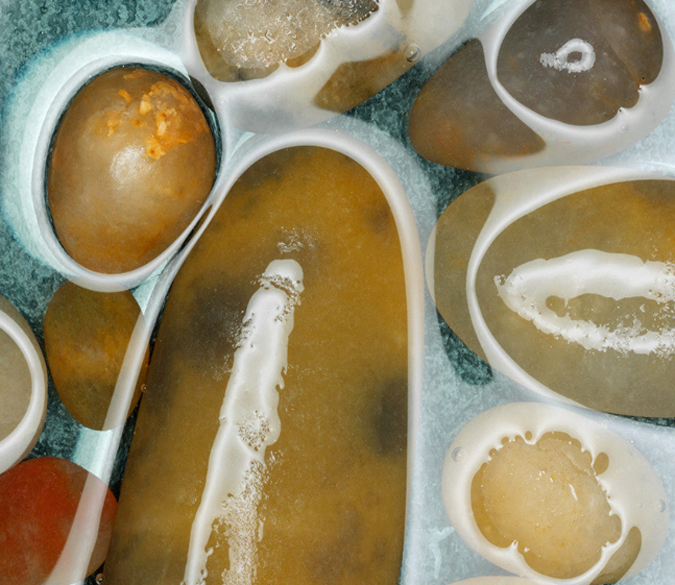 3D Smooth River Stone Floor Mural Wallpaper AJ Wallpaper 2 