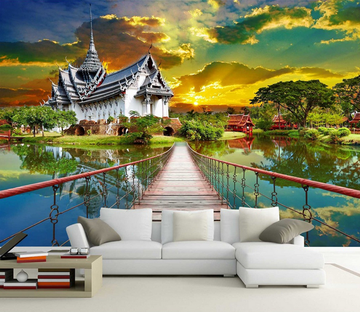 Village Hanging Bridge Wallpaper AJ Wallpaper 2 