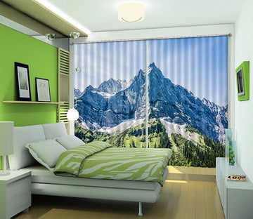 3D Stone Mountain Peaks 133 Curtains Drapes Wallpaper AJ Wallpaper 