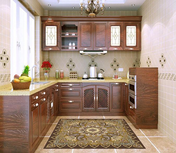3D Elegant Pattern 522 Kitchen Mat Floor Mural Wallpaper AJ Wallpaper 