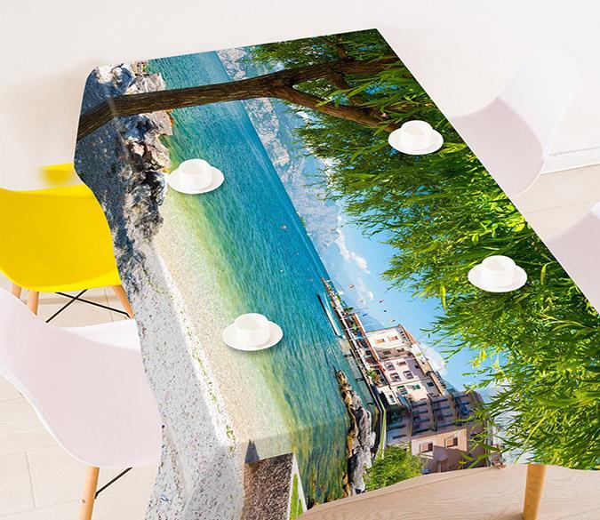 3D Lakeside Willow 672 Tablecloths Wallpaper AJ Wallpaper 