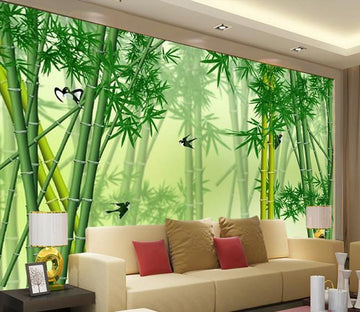 Retro Bamboo Forest 3D Murals Bamboo Wallpaper For Living Room, TV Sofa,  And Background Wall Art From Yiwuwallpaper, $16.39