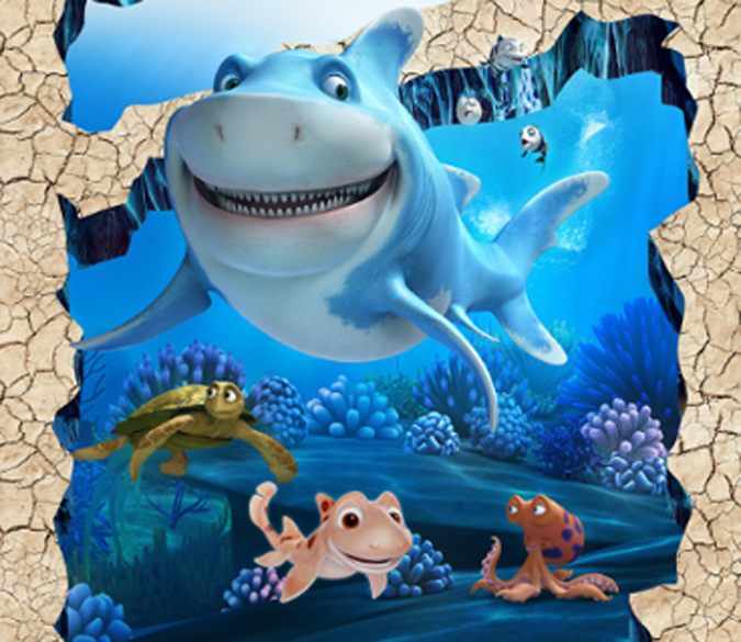 3D Lovely Fishes Floor Mural Wallpaper AJ Wallpaper 2 
