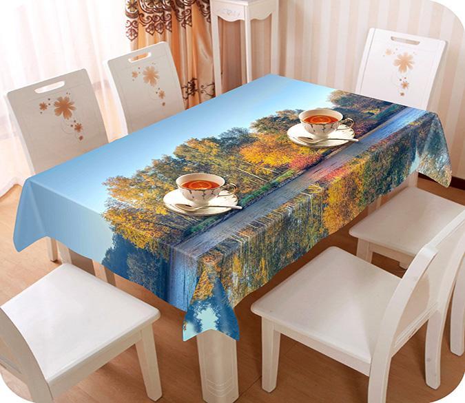 3D Lakeside Forest 694 Tablecloths Wallpaper AJ Wallpaper 