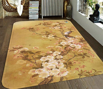 3D Flowers Tree Birds 44 Non Slip Rug Mat Mat AJ Creativity Home 