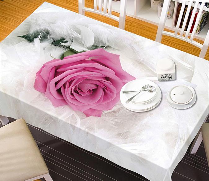 3D Feathers Red Rose 287 Tablecloths Wallpaper AJ Wallpaper 