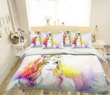3D Pretty Girl 134 Bed Pillowcases Quilt Wallpaper AJ Wallpaper 