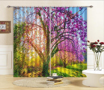 3D Pretty Flowering Trees 23 Curtains Drapes Wallpaper AJ Wallpaper 