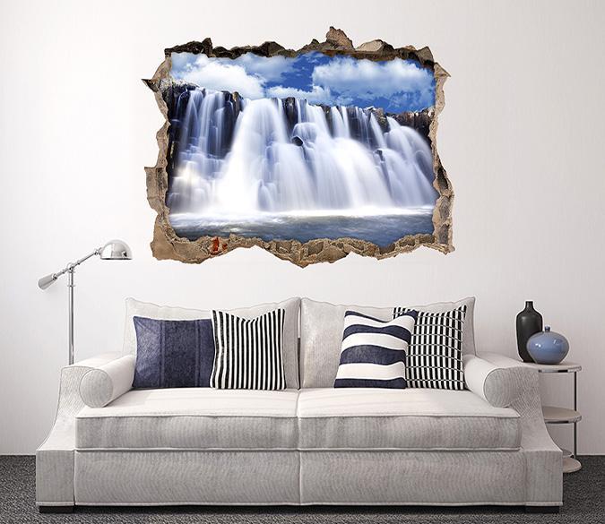 3D Waterfall 363 Broken Wall Murals Wallpaper AJ Wallpaper 