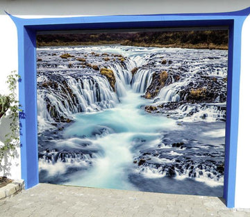 3D River Waterfalls 255 Garage Door Mural Wallpaper AJ Wallpaper 