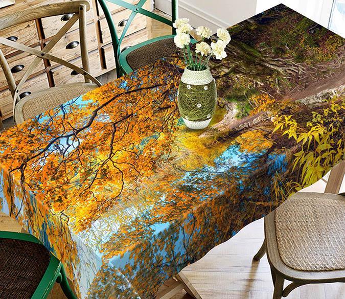 3D Lakeside Trees 610 Tablecloths Wallpaper AJ Wallpaper 