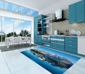 3D Calm Lake Mountain Kitchen Mat Floor Mural Wallpaper AJ Wallpaper 