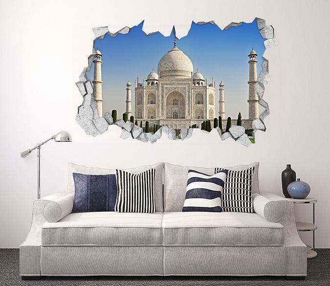 3D Pretty Taj Mahal 341 Broken Wall Murals Wallpaper AJ Wallpaper 