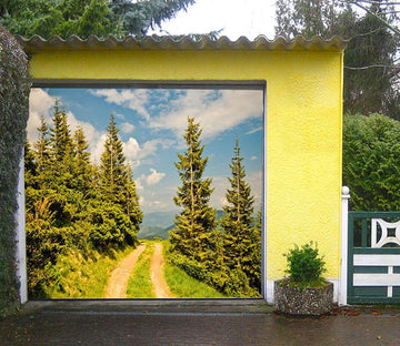 3D Mountain Road Trees 25 Garage Door Mural Wallpaper AJ Wallpaper 