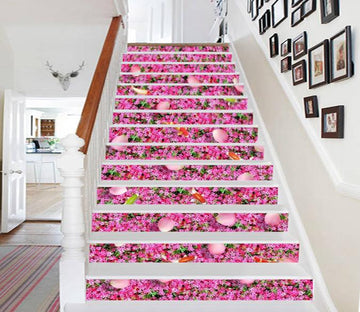 3D Flowers And Fishes 690 Stair Risers Wallpaper AJ Wallpaper 
