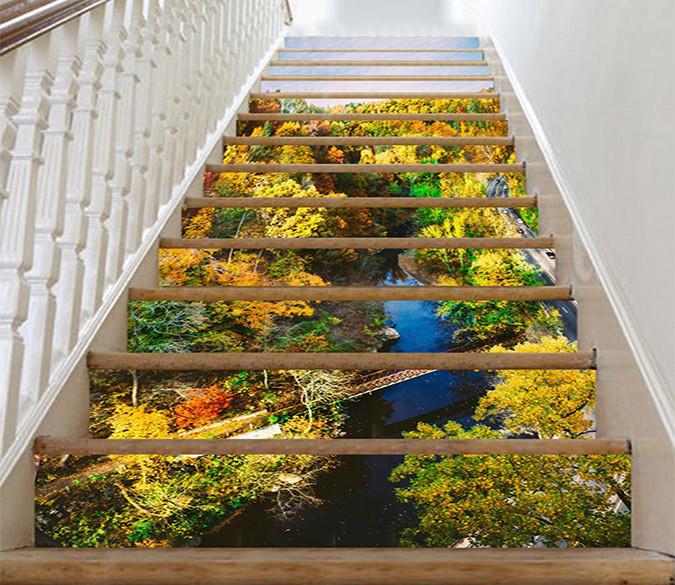 3D Forest Scenery 759 Stair Risers Wallpaper AJ Wallpaper 