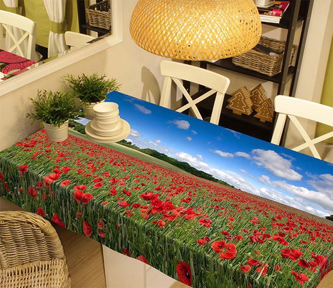 3D Vast Flowers Field 512 Tablecloths Wallpaper AJ Wallpaper 