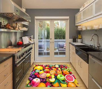 3D Colorful Fruits Kitchen Mat Floor Mural Wallpaper AJ Wallpaper 