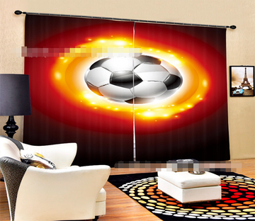 3D Shining Football 2025 Curtains Drapes Wallpaper AJ Wallpaper 