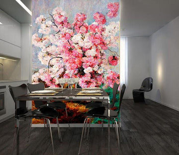 Pink Flowers Painting Wallpaper AJ Wallpaper 2 