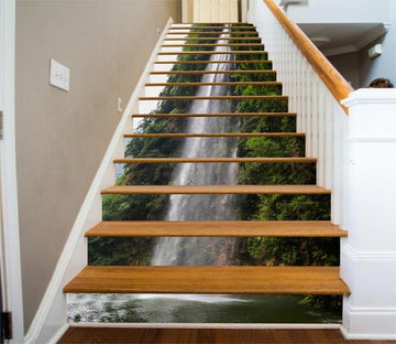 3D Mountain Waterfall 415 Stair Risers Wallpaper AJ Wallpaper 