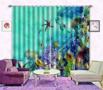 3D Sea Floor Scenery 567 Curtains Drapes Wallpaper AJ Wallpaper 
