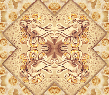 3D Statue Pattern Floor Mural Wallpaper AJ Wallpaper 2 