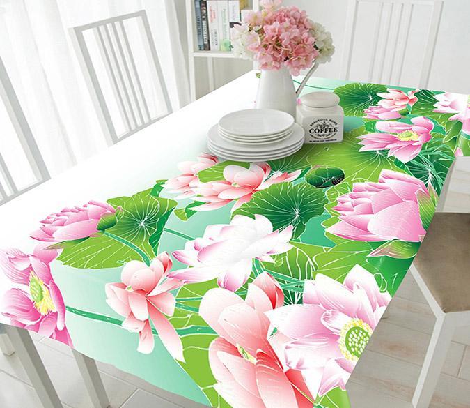 3D Lotus Flowers 780 Tablecloths Wallpaper AJ Wallpaper 