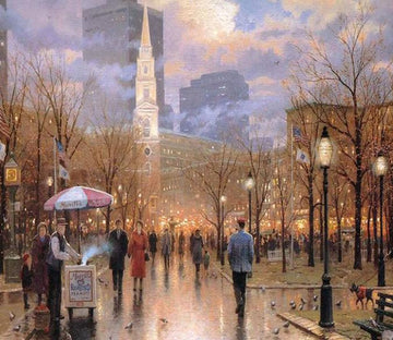 Evening City Scenery Wallpaper AJ Wallpapers 