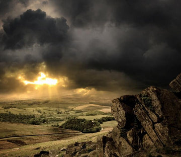 Sunshine Penetrating Clouds Wallpaper AJ Wallpaper 