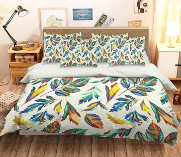 3D Shiny Leaves 206 Bed Pillowcases Quilt Wallpaper AJ Wallpaper 