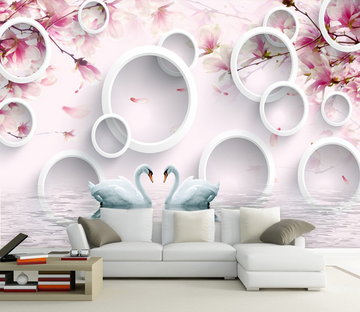 Romantic Swans Wallpaper AJ Wallpaper 