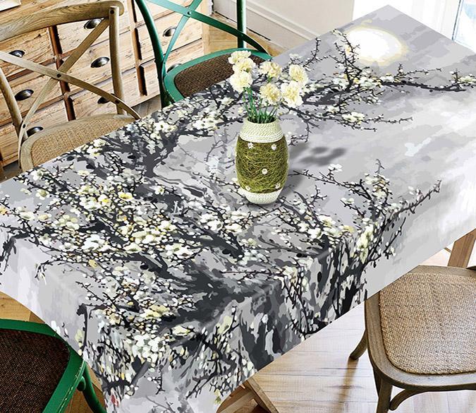 3D Plum Tree Flowers 777 Tablecloths Wallpaper AJ Wallpaper 