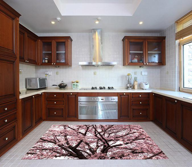 3D Flowering Tree 506 Kitchen Mat Floor Mural Wallpaper AJ Wallpaper 