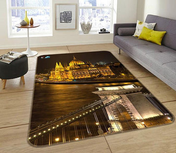 3D European City Night View 137 Non Slip Rug Mat Mat AJ Creativity Home 